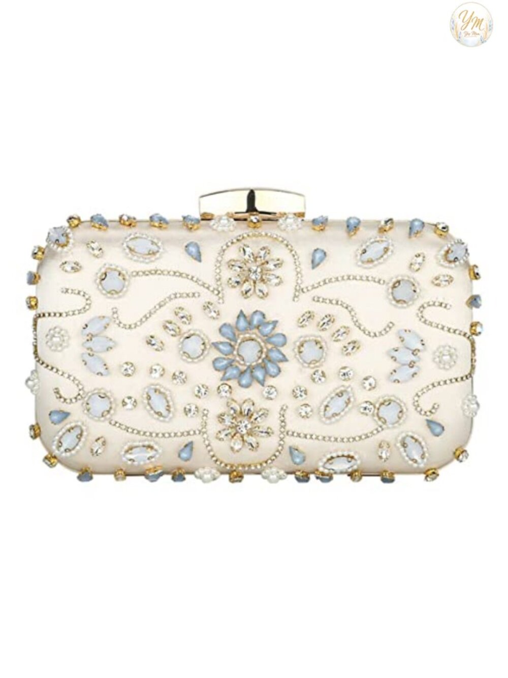 Crystal Beaded Evening Clutch Wedding Purse